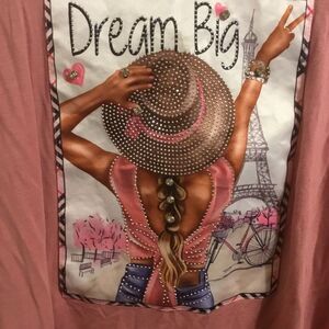 Women’s Pink 'Dream Big' Graphic Short Sleeve Tee M